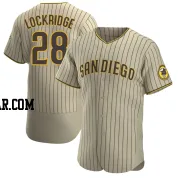 Brandon Lockridge Men's San Diego Padres Tan/Brown Authentic Alternate Jersey