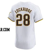 Brandon Lockridge Men's San Diego Padres White Elite Home Jersey