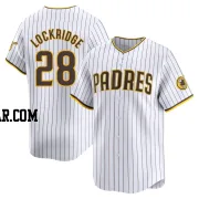 Brandon Lockridge Men's San Diego Padres White Limited Home Jersey