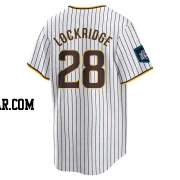 Brandon Lockridge Men's San Diego Padres White Replica 2024 World Tour Seoul Series Home Jersey