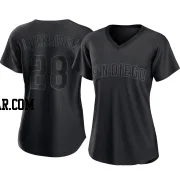 Brandon Lockridge Women's San Diego Padres Black Replica Pitch Fashion Jersey