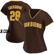 Brandon Lockridge Women's San Diego Padres Brown Authentic Road Jersey