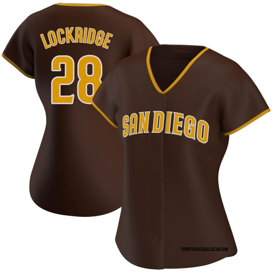 Brandon Lockridge Women's San Diego Padres Brown Authentic Road Jersey