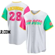 Brandon Lockridge Youth San Diego Padres White Replica 2022 City Connect Jersey