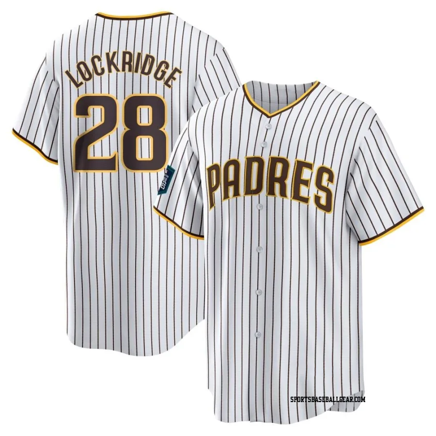 Brandon Lockridge Youth San Diego Padres White Replica 2024 World Tour Seoul Series Home Jersey