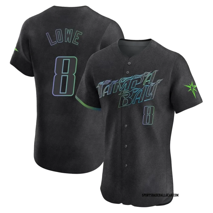 Brandon Lowe Men's Tampa Bay Rays Charcoal Elite 2024 City Connect Jersey