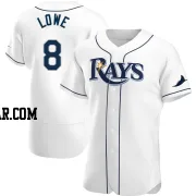 Brandon Lowe Men's Tampa Bay Rays White Authentic Home Jersey