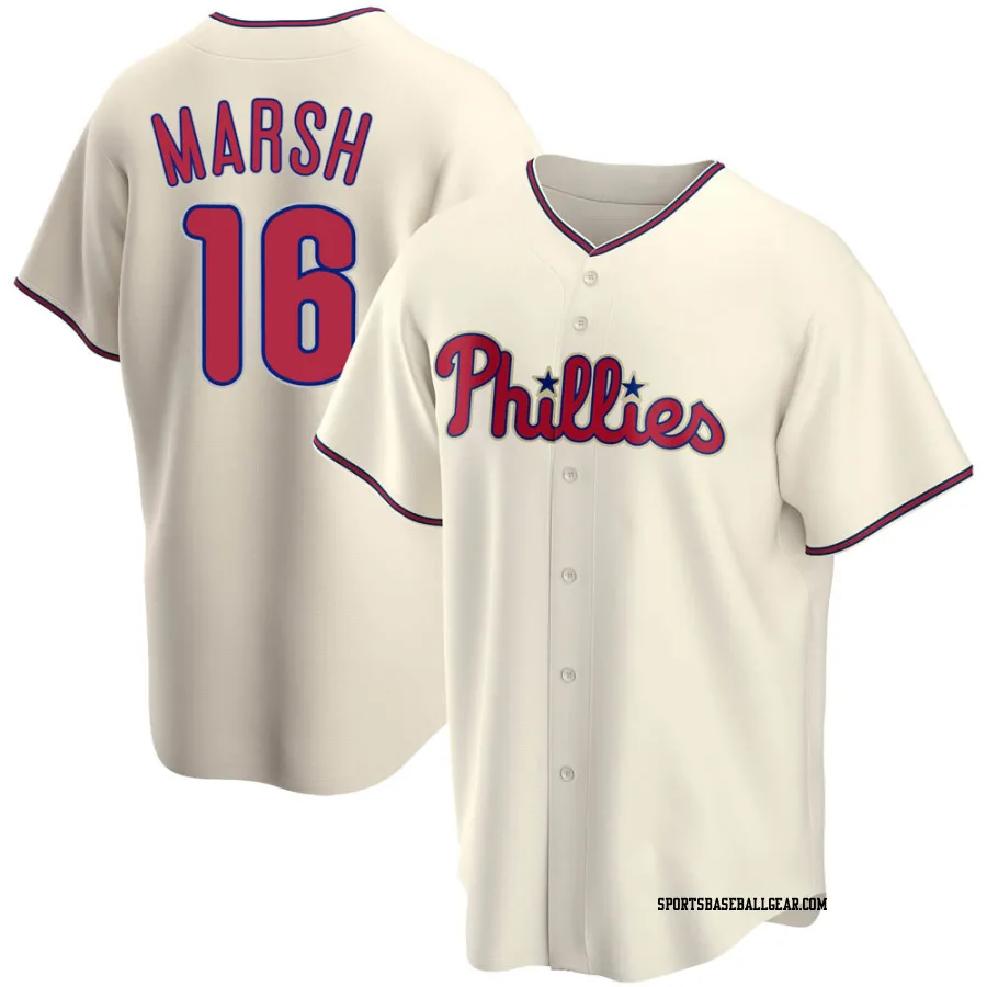 Brandon Marsh Men's Philadelphia Phillies Cream Replica Alternate Jersey