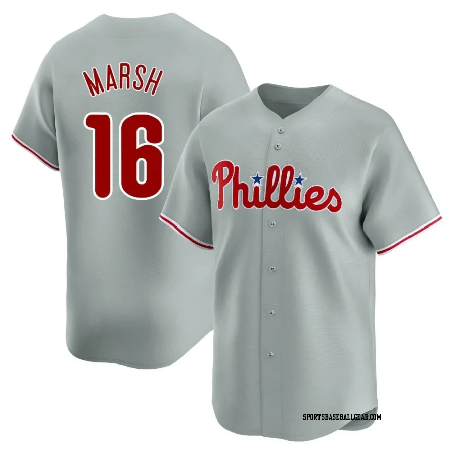 Brandon Marsh Men's Philadelphia Phillies Gray Limited Away Jersey