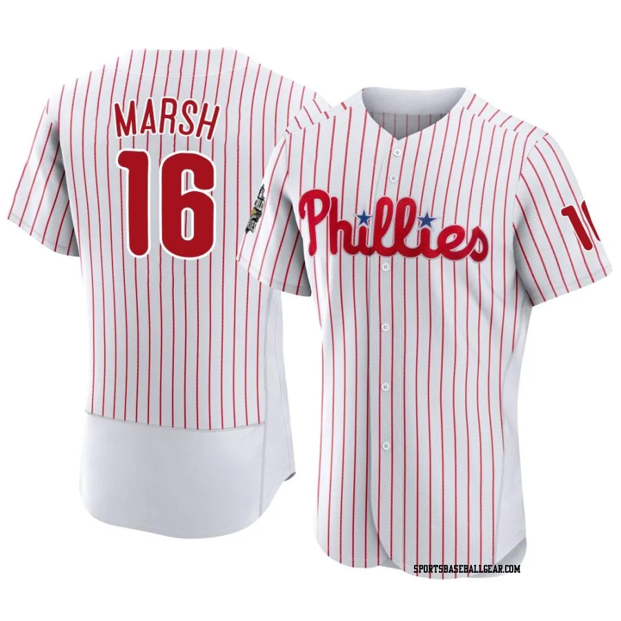 Brandon Marsh Men's Philadelphia Phillies White Authentic 2022 World Series Home Jersey