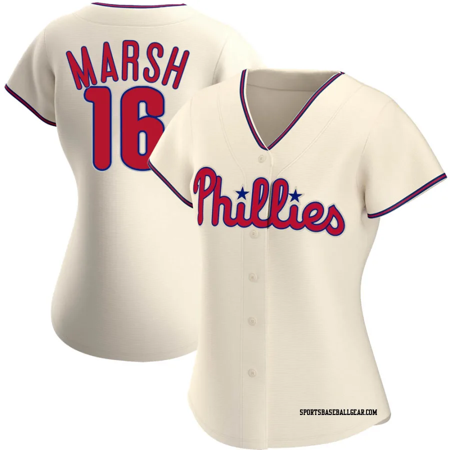 Brandon Marsh Women's Philadelphia Phillies Cream Authentic Alternate Jersey