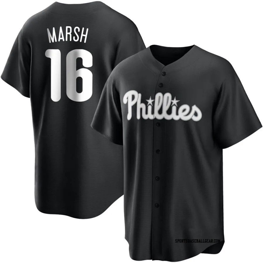 Brandon Marsh Youth Philadelphia Phillies Black/White Replica Jersey