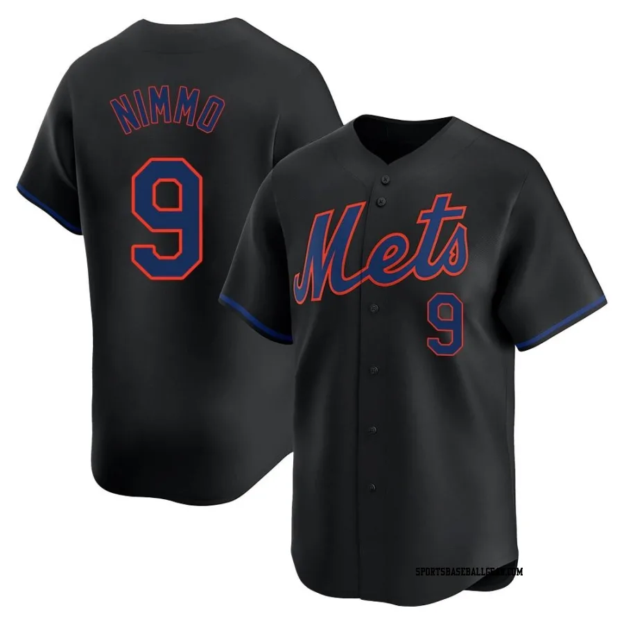 Brandon Nimmo Men's New York Mets Black Limited Alternate Jersey