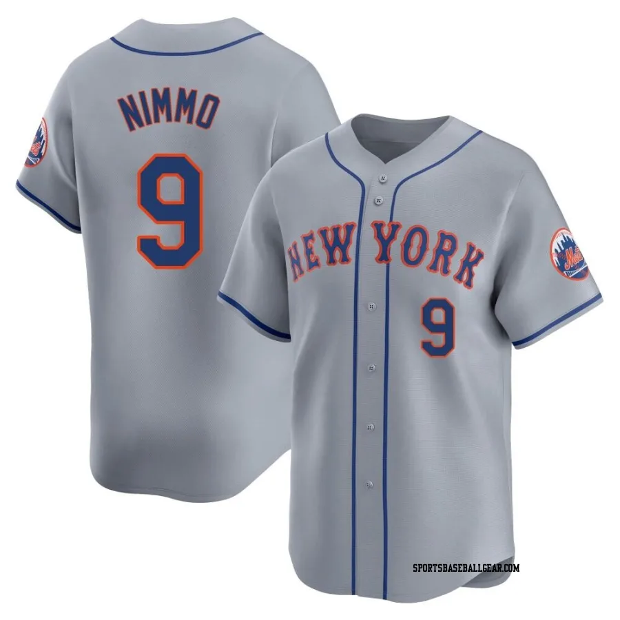 Brandon Nimmo Men's New York Mets Gray Limited Away Jersey