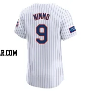 Brandon Nimmo Men's New York Mets White Elite Home Patch Jersey