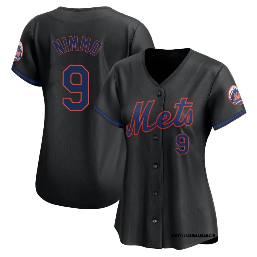 Brandon Nimmo Women's New York Mets Black Limited Alternate Jersey