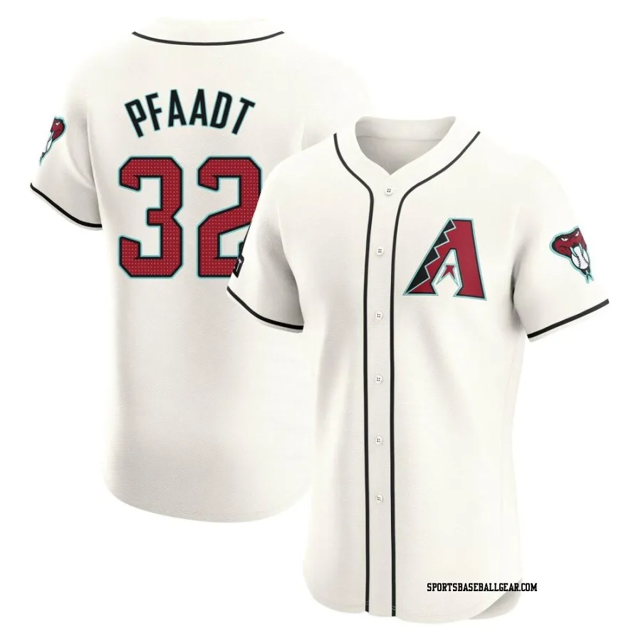 Brandon Pfaadt Men's Arizona Diamondbacks Cream Elite Home Patch Jersey