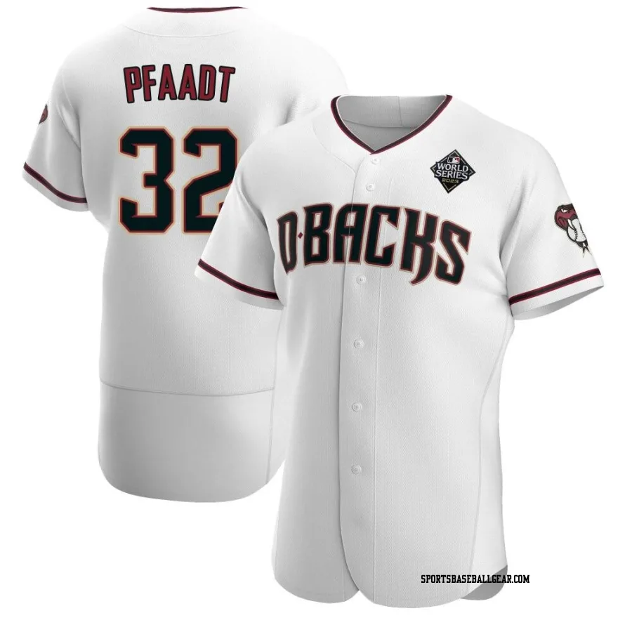 Brandon Pfaadt Men's Arizona Diamondbacks White Authentic Crimson Home 2023 World Series Jersey