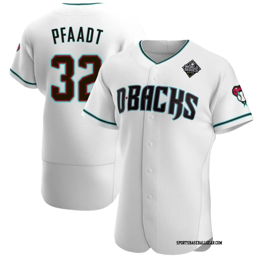 Brandon Pfaadt Men's Arizona Diamondbacks White Authentic Teal Alternate 2023 World Series Jersey