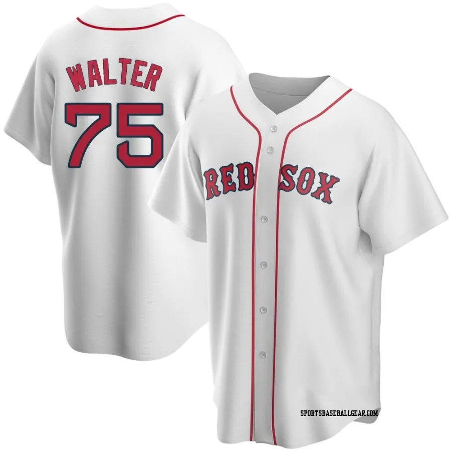 Brandon Walter Men's Boston Red Sox White Replica Home Jersey