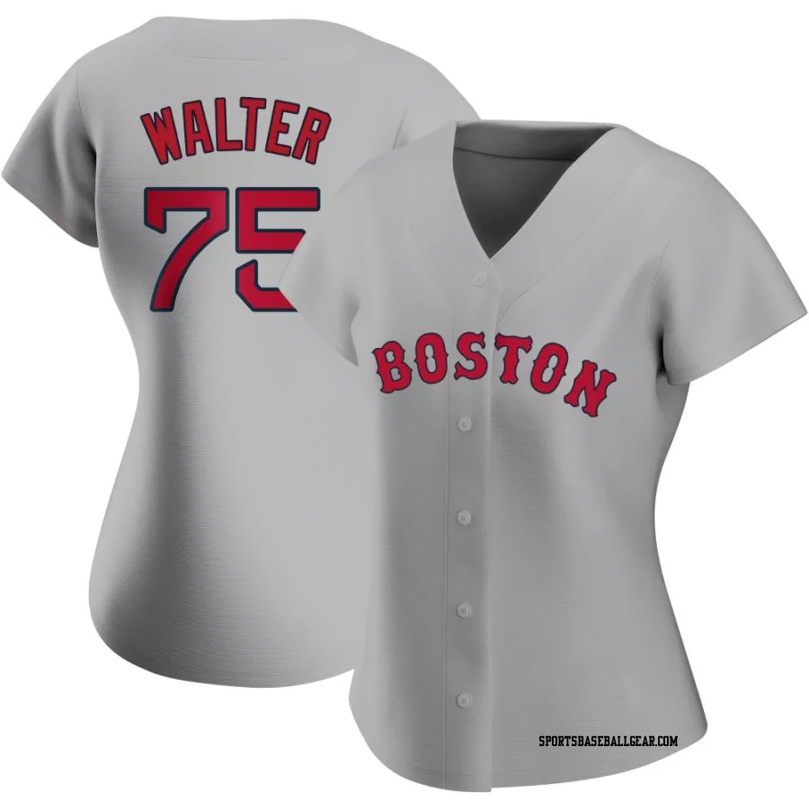 Brandon Walter Women's Boston Red Sox Gray Authentic Road Jersey