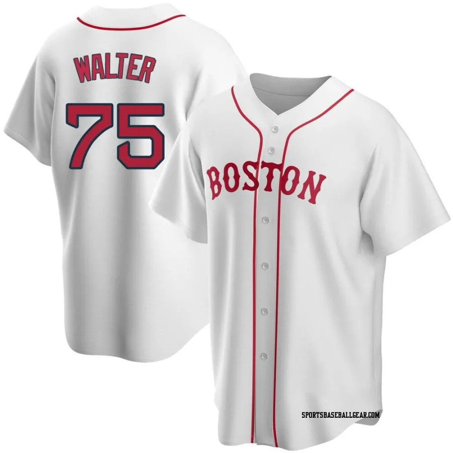 Brandon Walter Youth Boston Red Sox White Replica Alternate Jersey