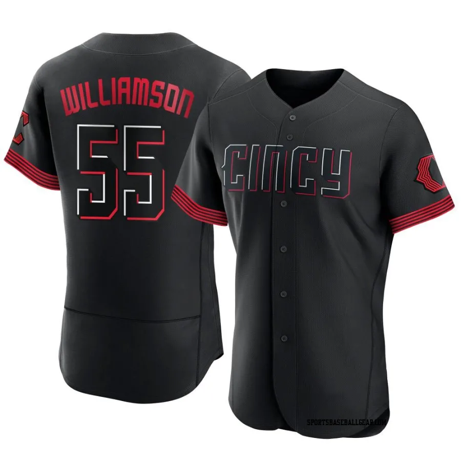 Brandon Williamson Men's Cincinnati Reds Black Authentic 2023 City Connect Jersey