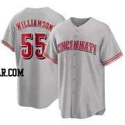 Brandon Williamson Men's Cincinnati Reds Gray Replica Road Jersey