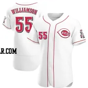 Brandon Williamson Men's Cincinnati Reds White Authentic Home Jersey