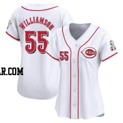 Brandon Williamson Women's Cincinnati Reds White Limited Home Jersey