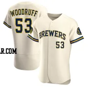 Brandon Woodruff Men's Milwaukee Brewers Cream Authentic Home Jersey