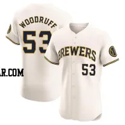 Brandon Woodruff Men's Milwaukee Brewers Cream Elite Home Jersey