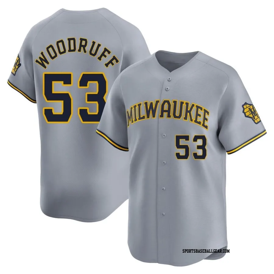 Brandon Woodruff Men's Milwaukee Brewers Gray Limited Away Jersey