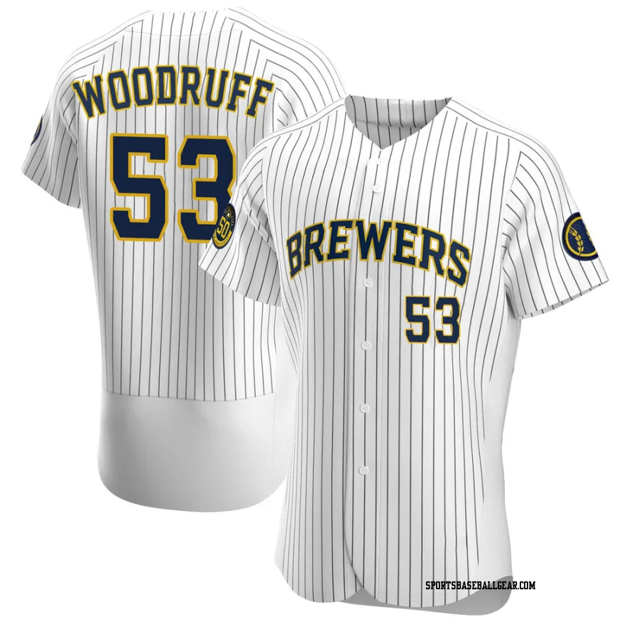 Brandon Woodruff Men's Milwaukee Brewers White Authentic Alternate Jersey