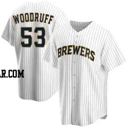 Brandon Woodruff Men's Milwaukee Brewers White Replica Home Jersey