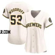 Brandon Woodruff Women's Milwaukee Brewers Cream Limited Home Jersey