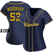 Brandon Woodruff Women's Milwaukee Brewers Navy Authentic Alternate Jersey