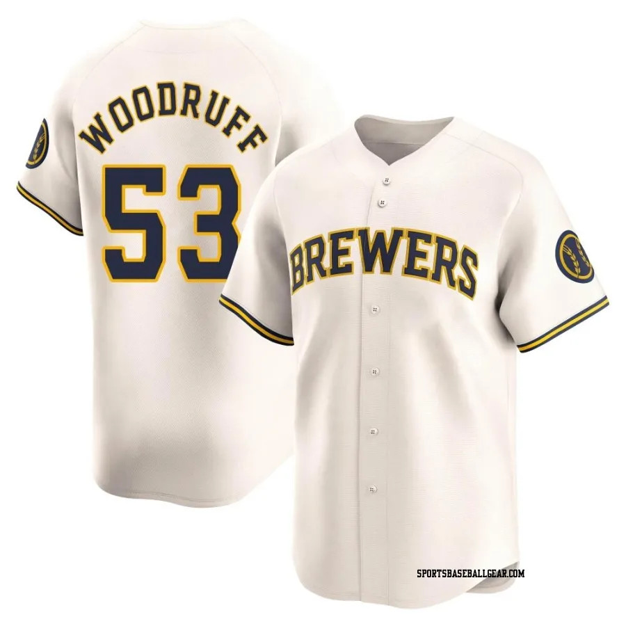 Brandon Woodruff Youth Milwaukee Brewers Cream Limited Home Jersey