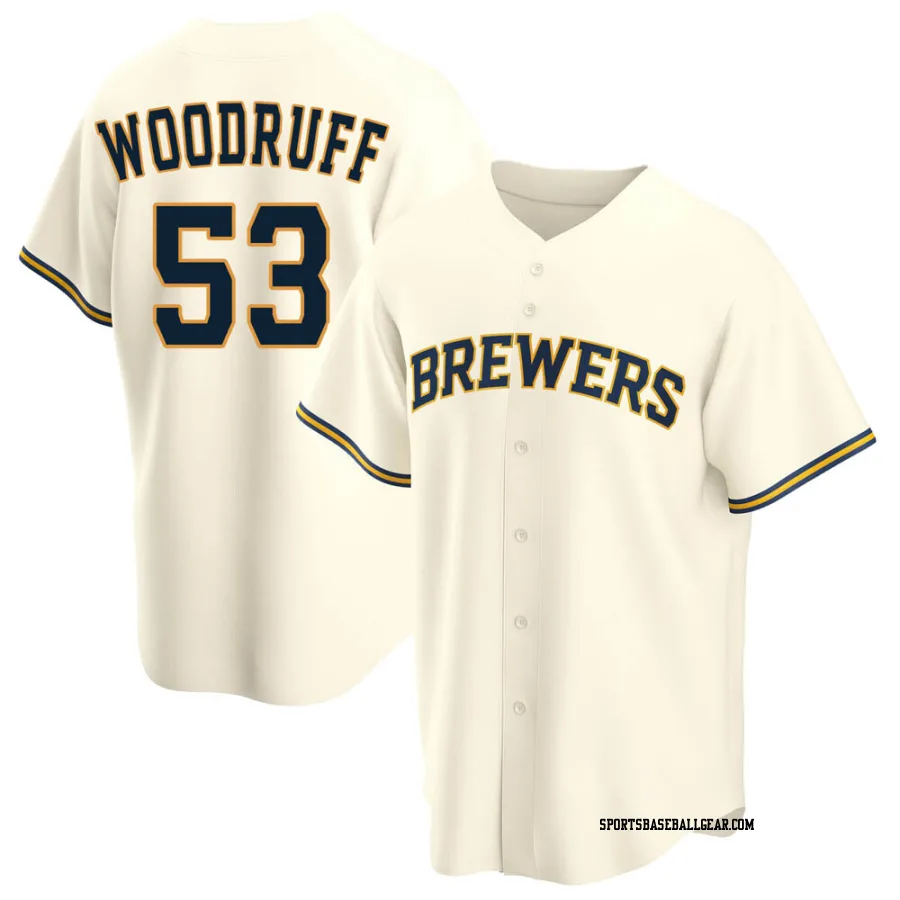 Brandon Woodruff Youth Milwaukee Brewers Cream Replica Home Jersey