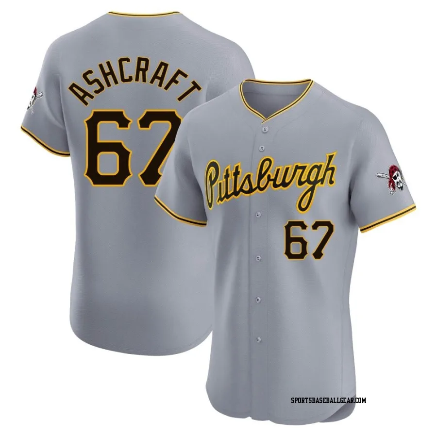 Braxton Ashcraft Men's Pittsburgh Pirates Gray Elite Road Jersey