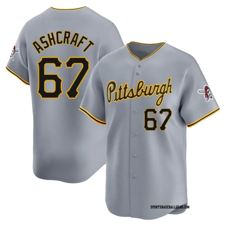 Braxton Ashcraft Men's Pittsburgh Pirates Gray Limited Away Jersey