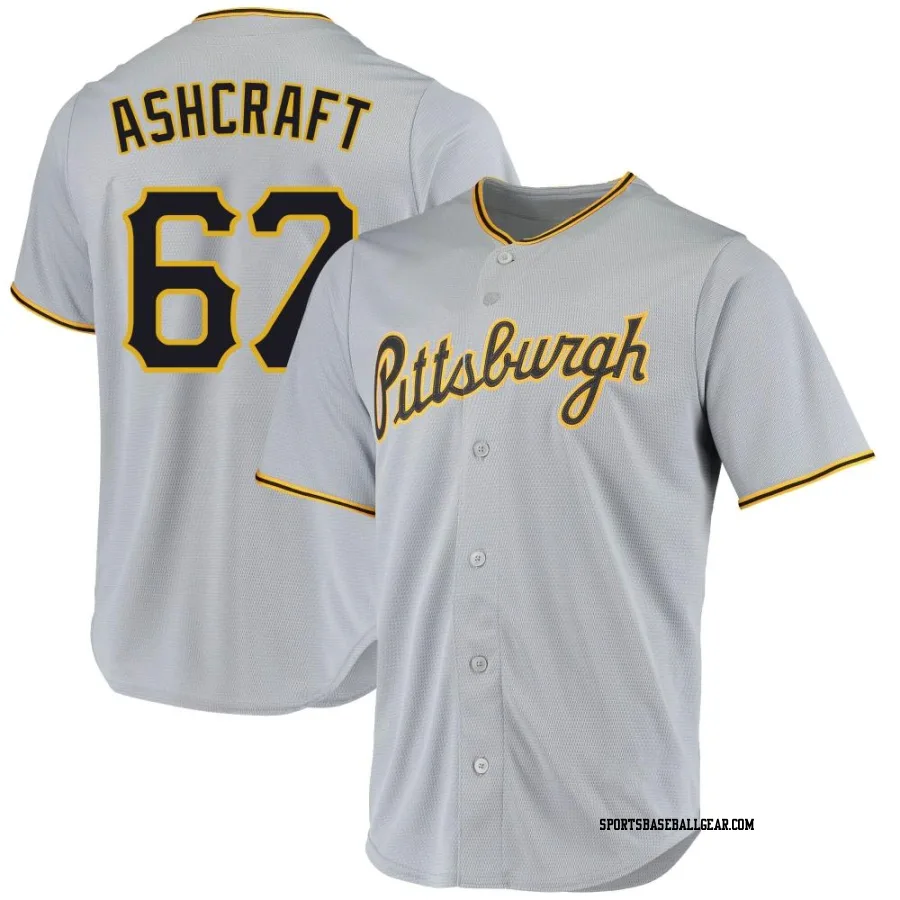 Braxton Ashcraft Men's Pittsburgh Pirates Gray Replica Road Jersey