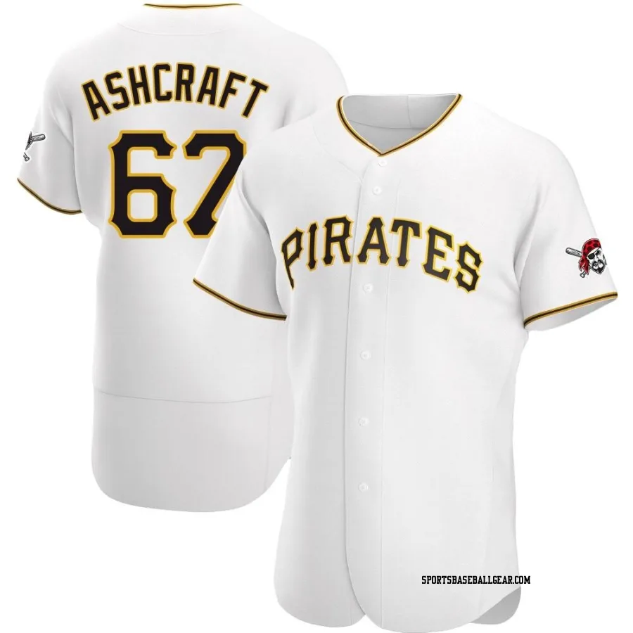 Braxton Ashcraft Men's Pittsburgh Pirates White Authentic Home Jersey