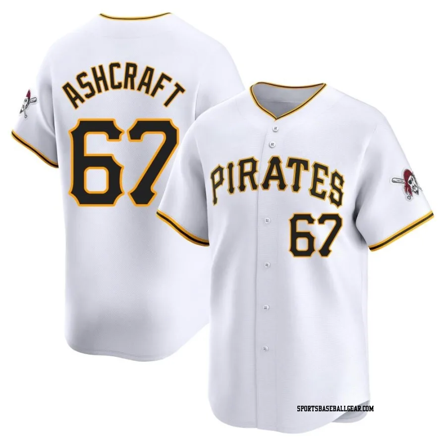 Braxton Ashcraft Men's Pittsburgh Pirates White Limited Home Jersey