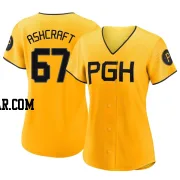 Braxton Ashcraft Women's Pittsburgh Pirates Gold Replica 2023 City Connect Jersey