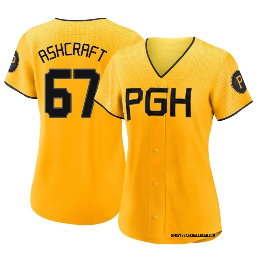 Braxton Ashcraft Women's Pittsburgh Pirates Gold Replica 2023 City Connect Jersey