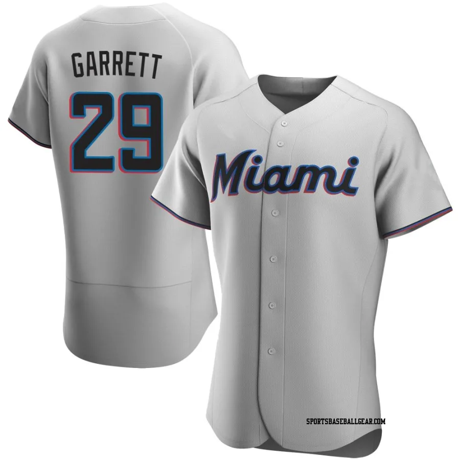 Braxton Garrett Men's Miami Marlins Gray Authentic Road Jersey