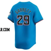 Braxton Garrett Youth Miami Marlins Blue Limited Alternate Jersey