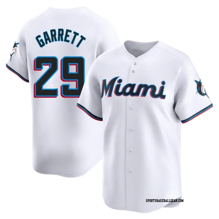 Braxton Garrett Youth Miami Marlins White Limited Home Jersey