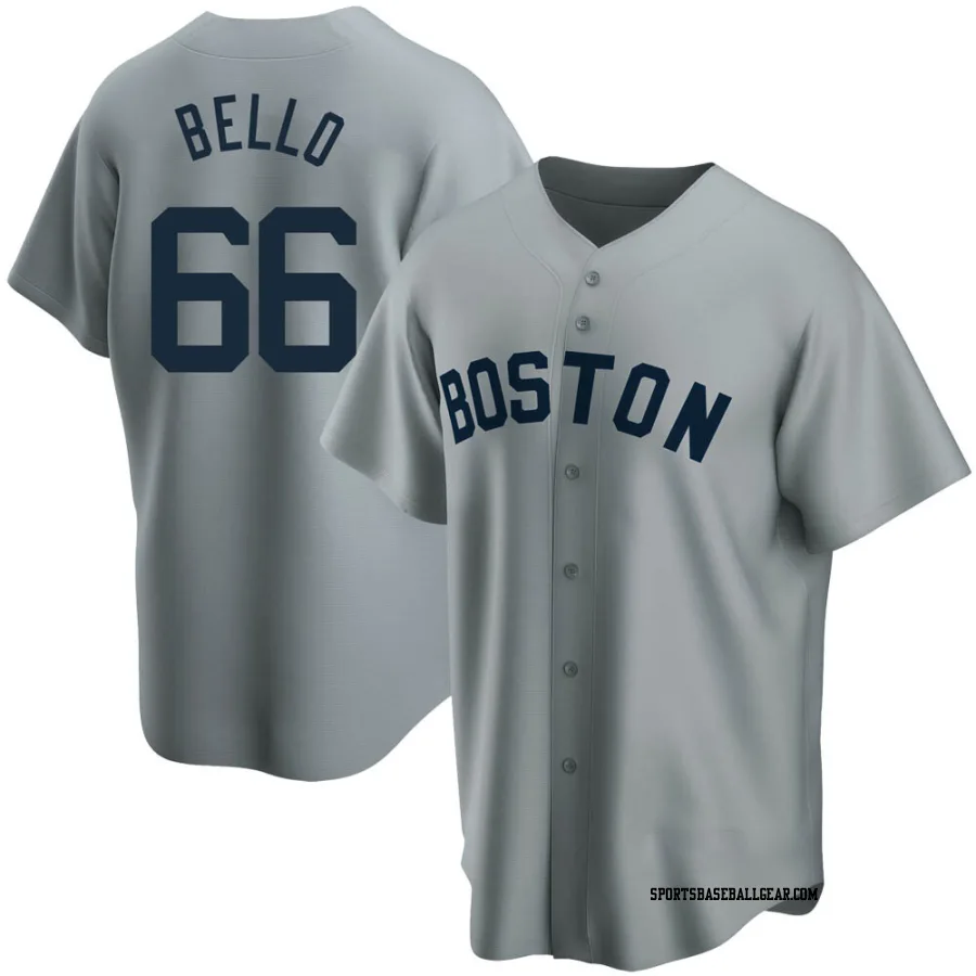 Brayan Bello Men's Boston Red Sox Gray Replica Road Cooperstown Collection Jersey